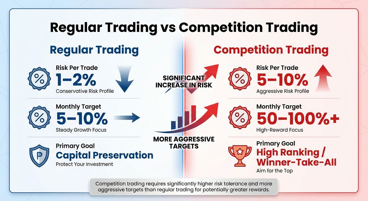 Trading Regular vs Competitivo: Diferencias Clave en Riesgo y Estrategia