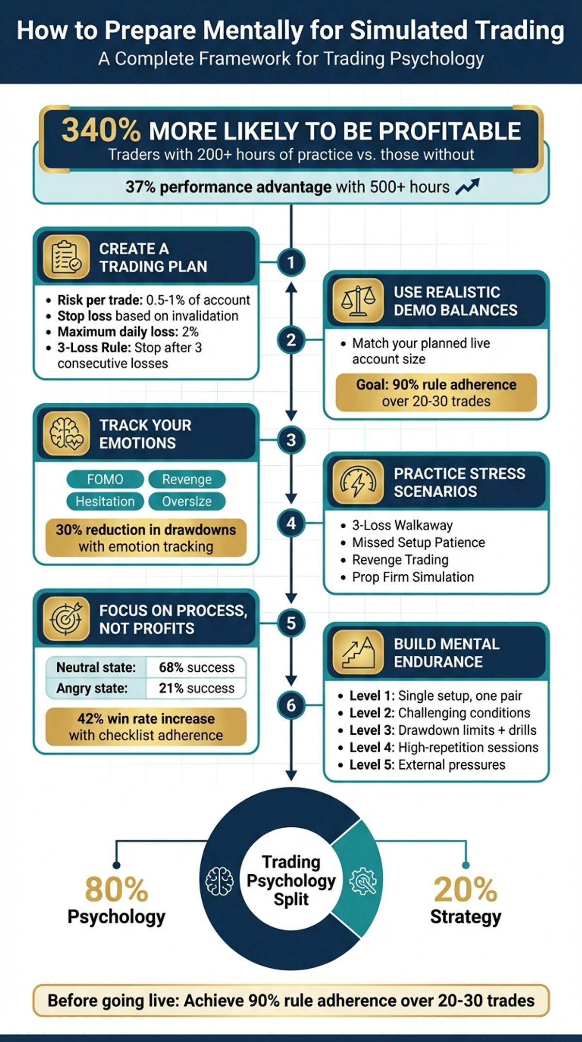 Mental Preparation Framework for Simulated Trading Success