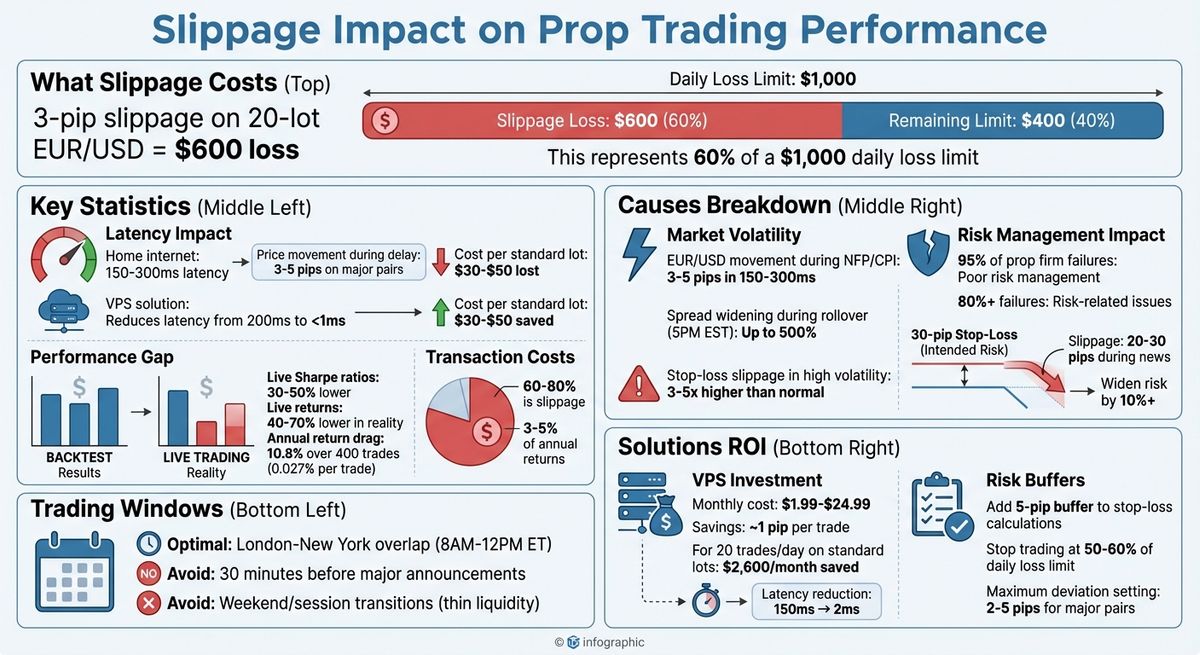 Impacto del Deslizamiento en Prop Trading: Costos, Causas y Métricas de Rendimiento
