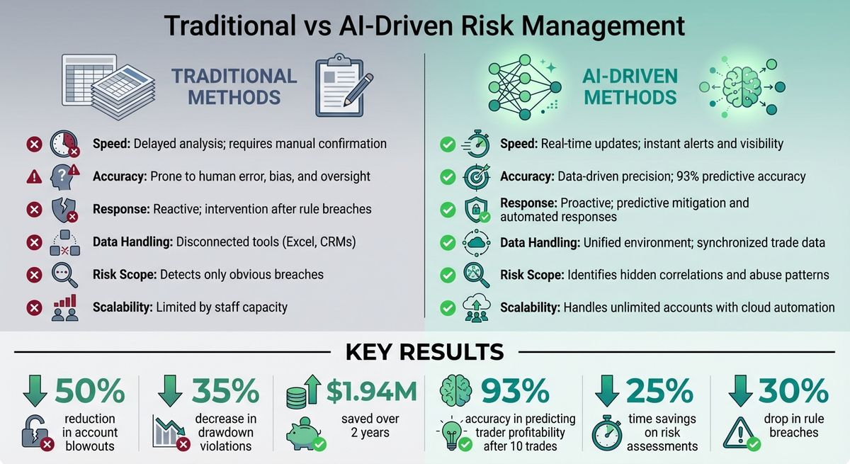AI vs Traditional Risk Management in Prop Trading: Performance Comparison