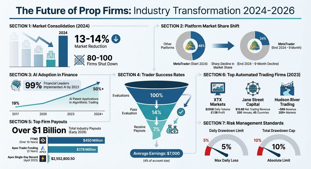 Prop Trading Industry Statistics 2024-2026: Market Changes and Key Metrics