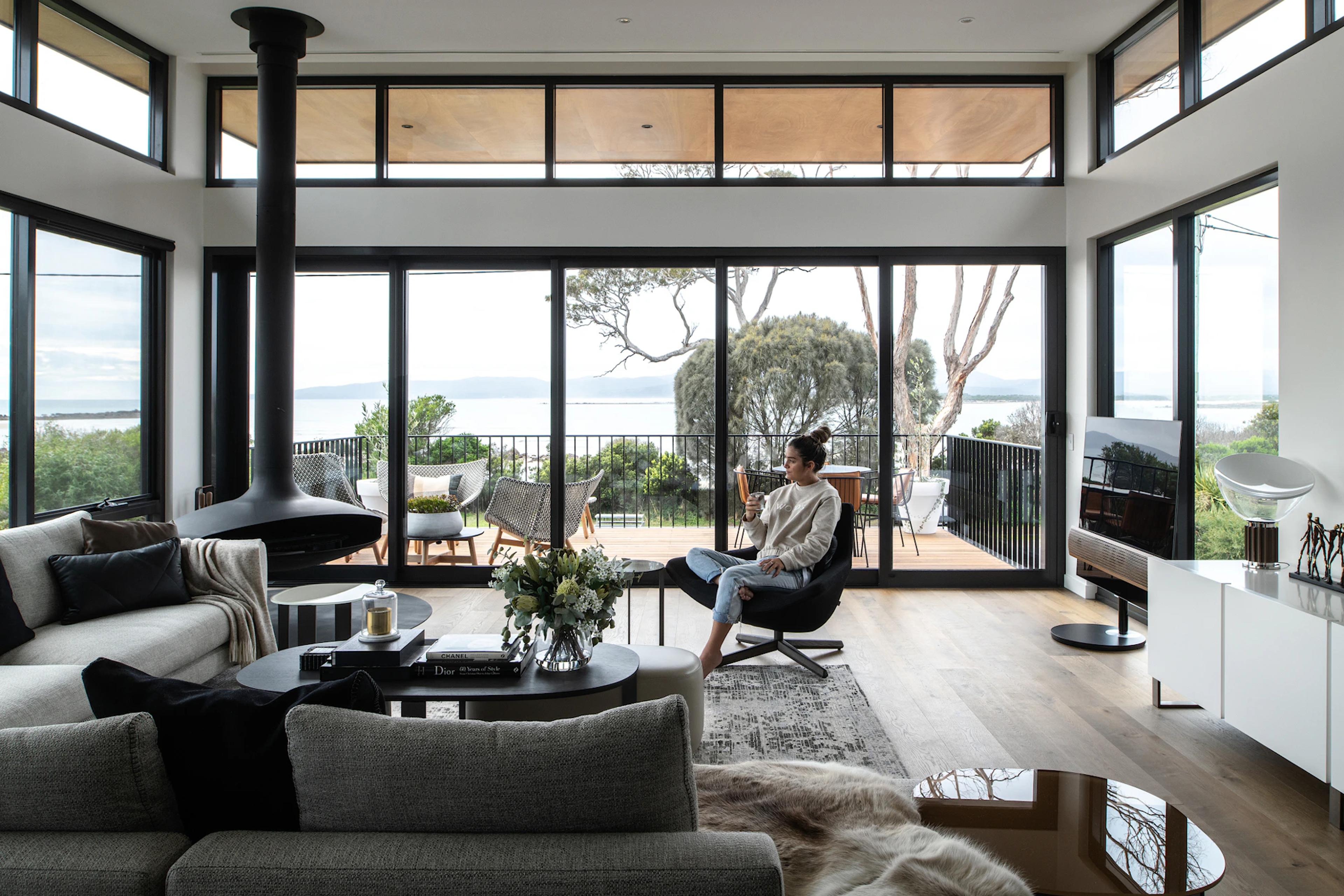 Hawley house indoor with a view
