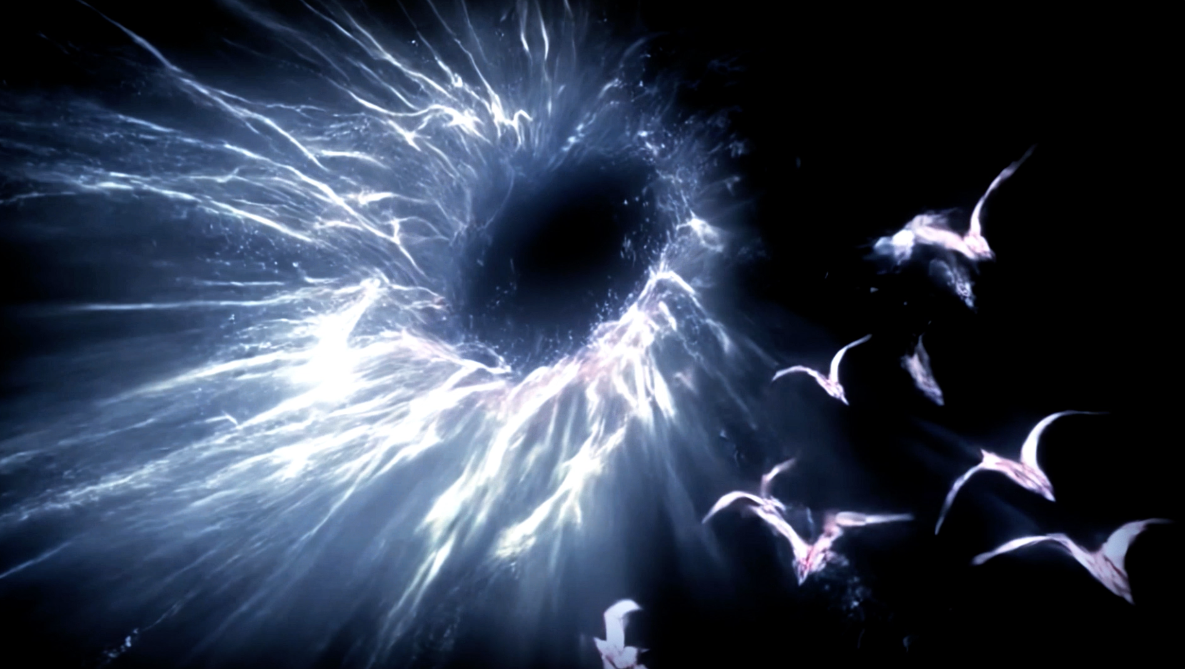 Still Frame -  (L)ights, converging toward the center of the eye