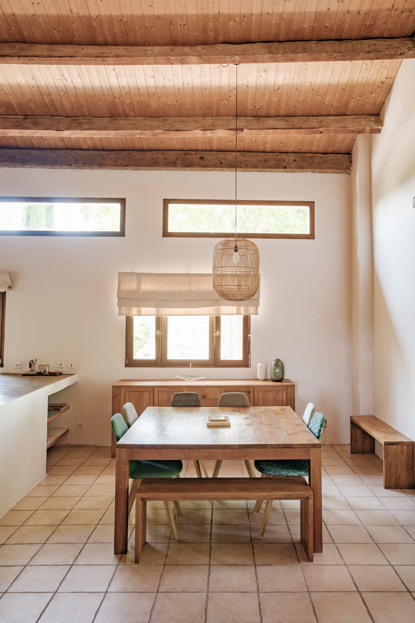 La table sous la verrière