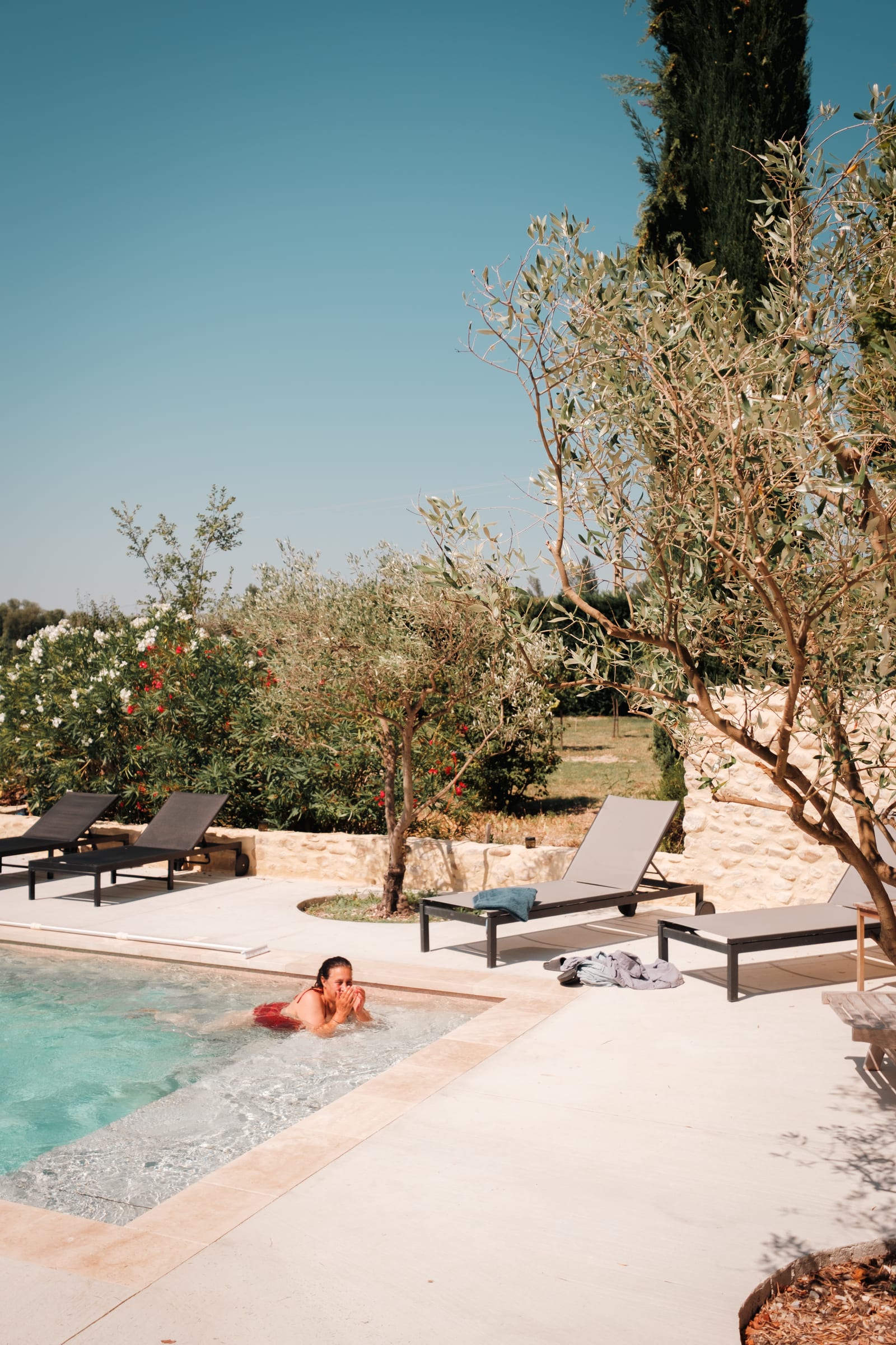 La piscine et le jardin