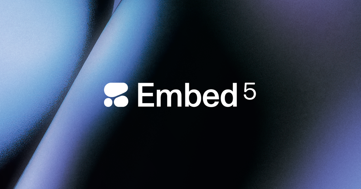 Cohere Embed 5 launch card, showing the Pro and Fast tiers of the new embedding family