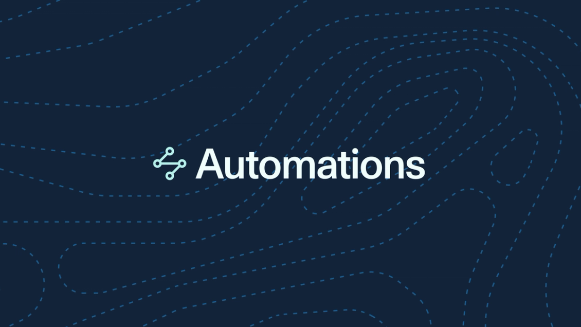 Abstract imagery with Automations logo
