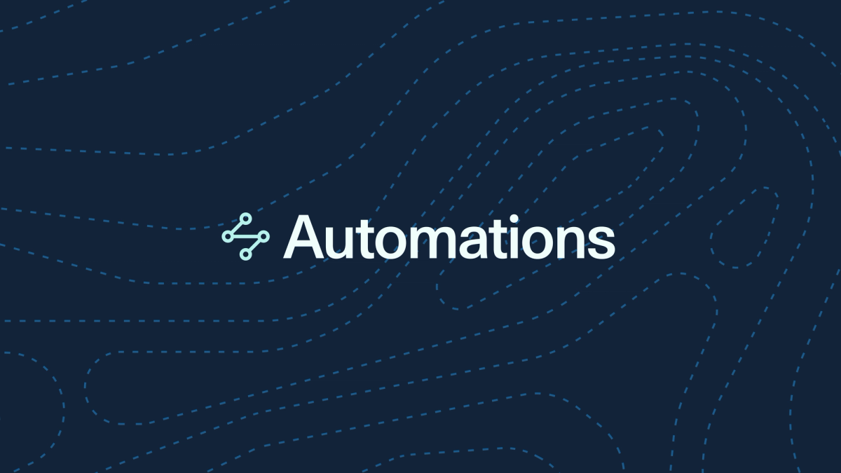 Abstract imagery with Automations logo