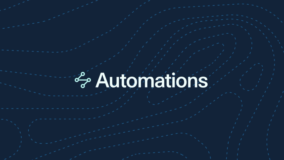 Abstract imagery with Automations logo