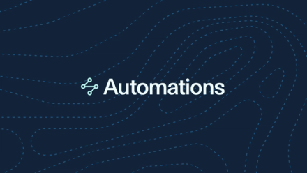 Abstract imagery with Automations logo