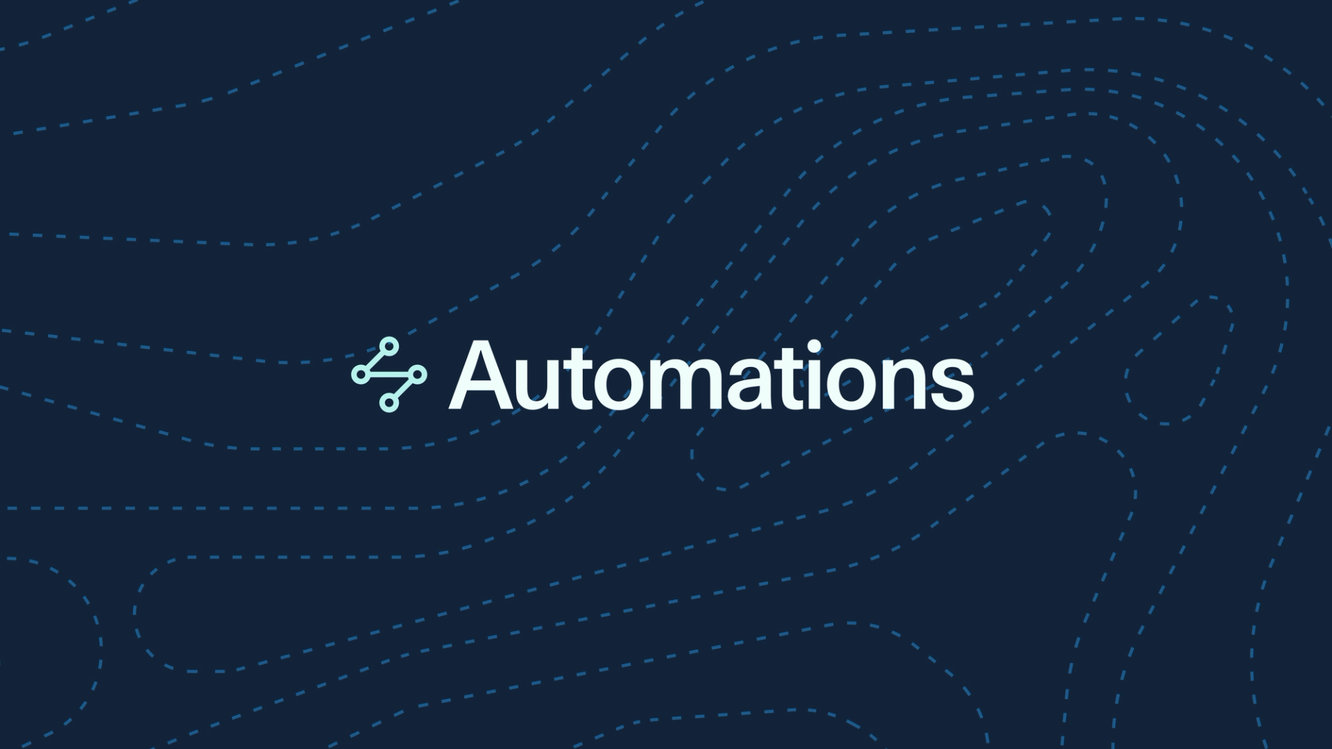 Abstract imagery with Automations logo