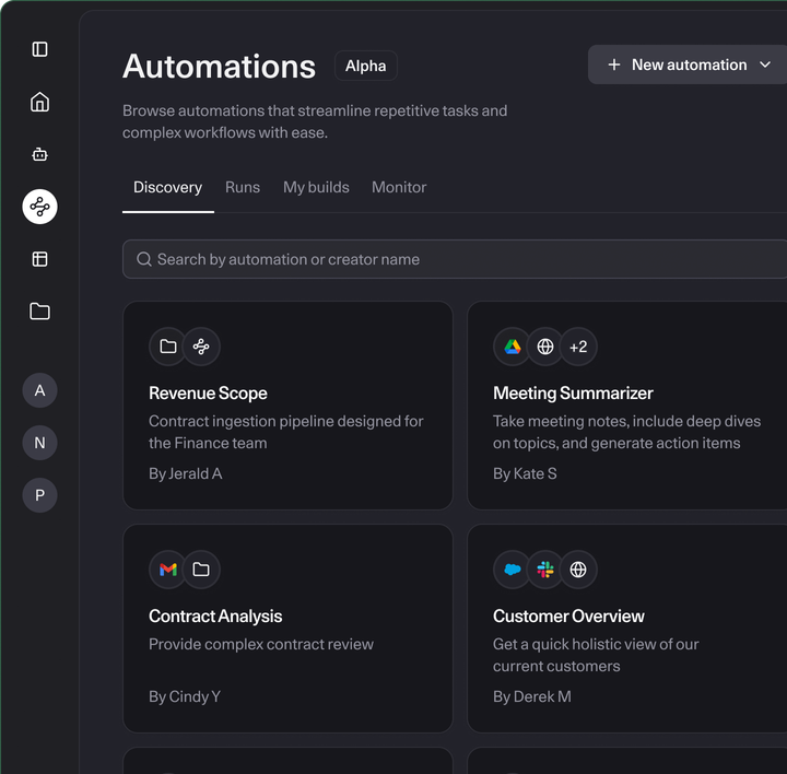 Screenshot of a "Trend Forecasting Agent" interface showing an uploaded Excel file titled "MONTHLY_REVENUE_EX..." and a financial table with January, February, and March sales data for products including Genesis, Mercury, Eclipse, Odyssey, and Nova.
