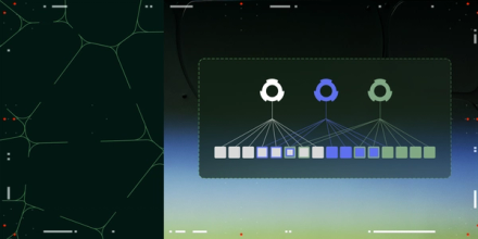 Abstract imagery depicting concentric charts