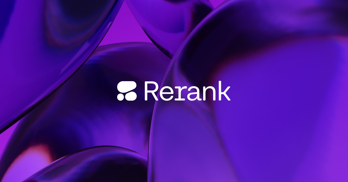 Cohere Rerank API website preview