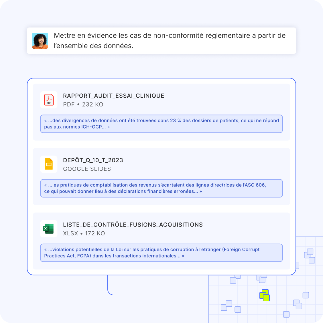 Embed traite avec précision les contenus professionnels fortement contextualisé – des documents financiers aux dossiers médicaux – en faisant apparaître ce qui est le plus pertinent, et pas seulement ce qui correspond aux mots clés de la requête.