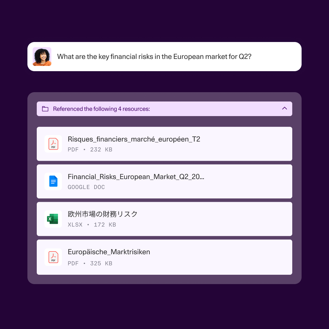 Fluent in 100+ global business languages section graphic