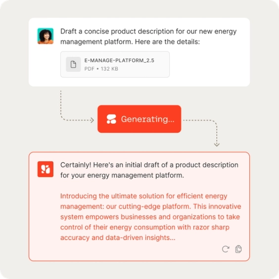Streamline content creation at scale UI diagram