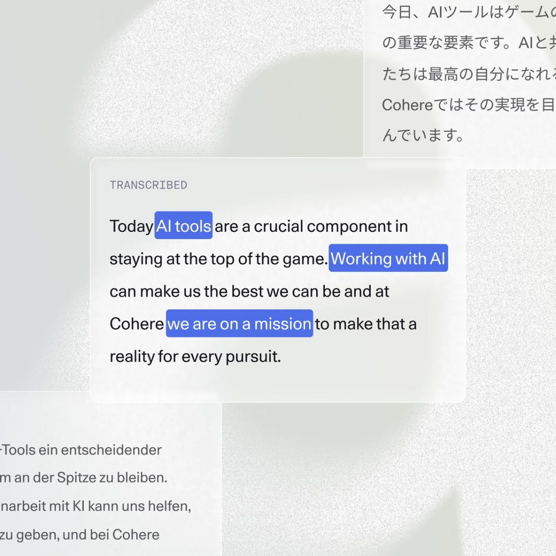Searchable audio at scale section graphic