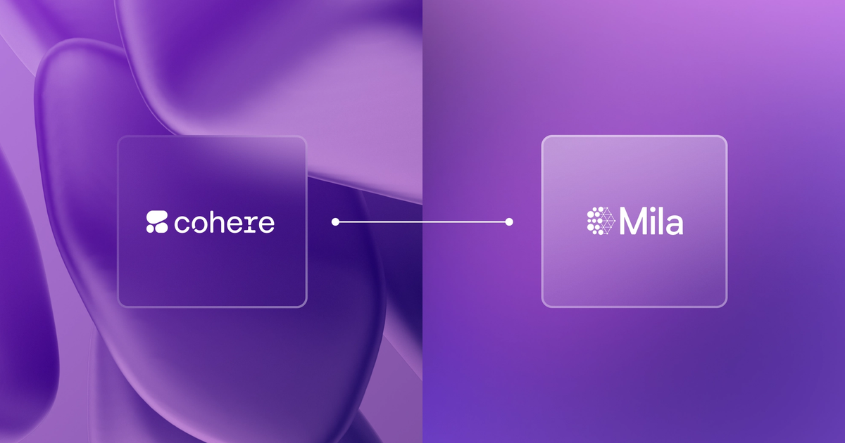 Thumbnail for Cohere and Mila Partner to Advance Quebec French Language and Cultural Context in AI