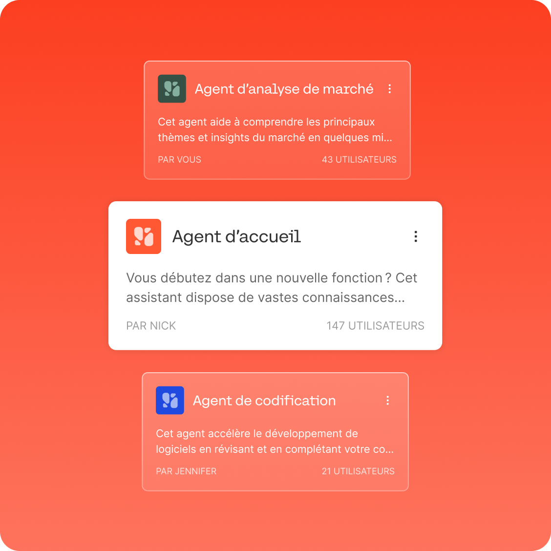 Diagramme d’interface utilisateur Agents IA
