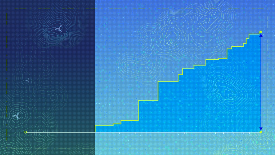 Abstract image of a climbing chart.