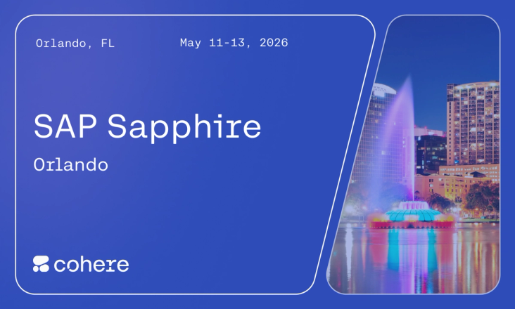 Cohere will be talking about our partnership with SAP and our sovereign AI solutions.