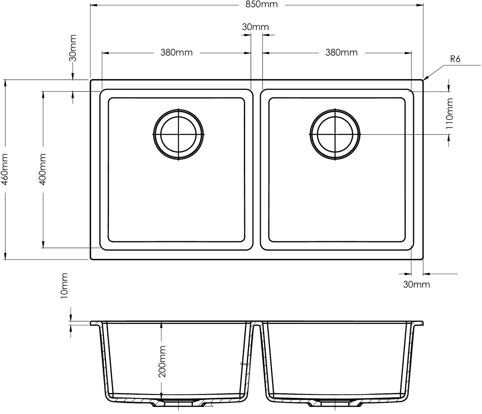 Enigma N 200 S technical drawing
