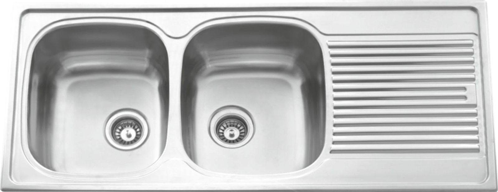Carysil Vogue Two Bowl With Drainer 46x20x8