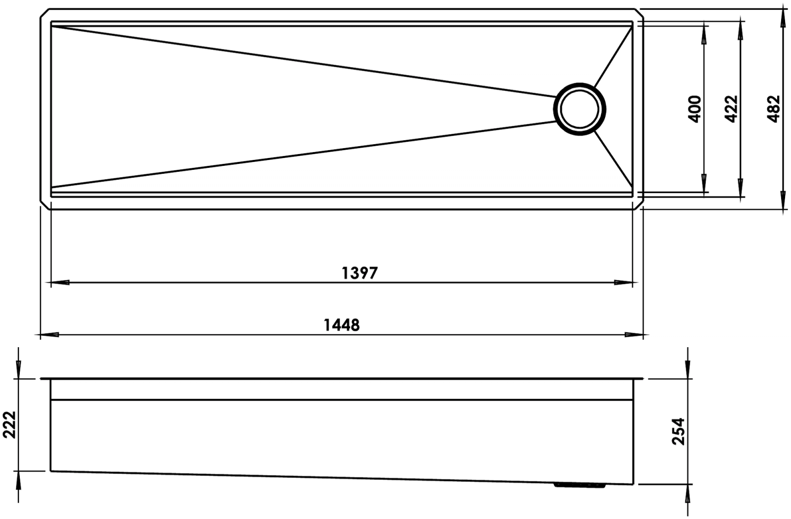 Family Sink technical drawing