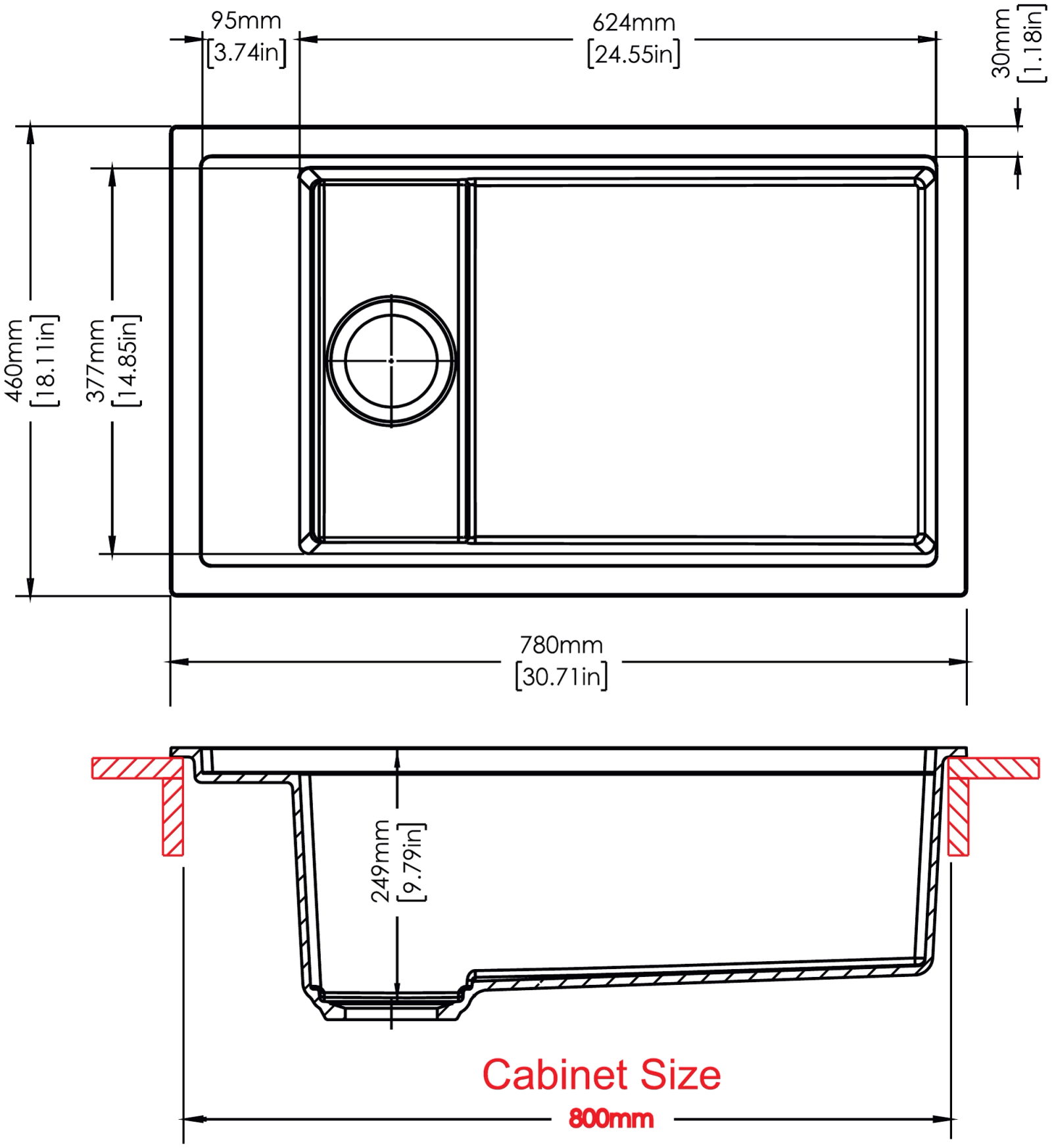 Harmony SD 780 Workstation technical drawing