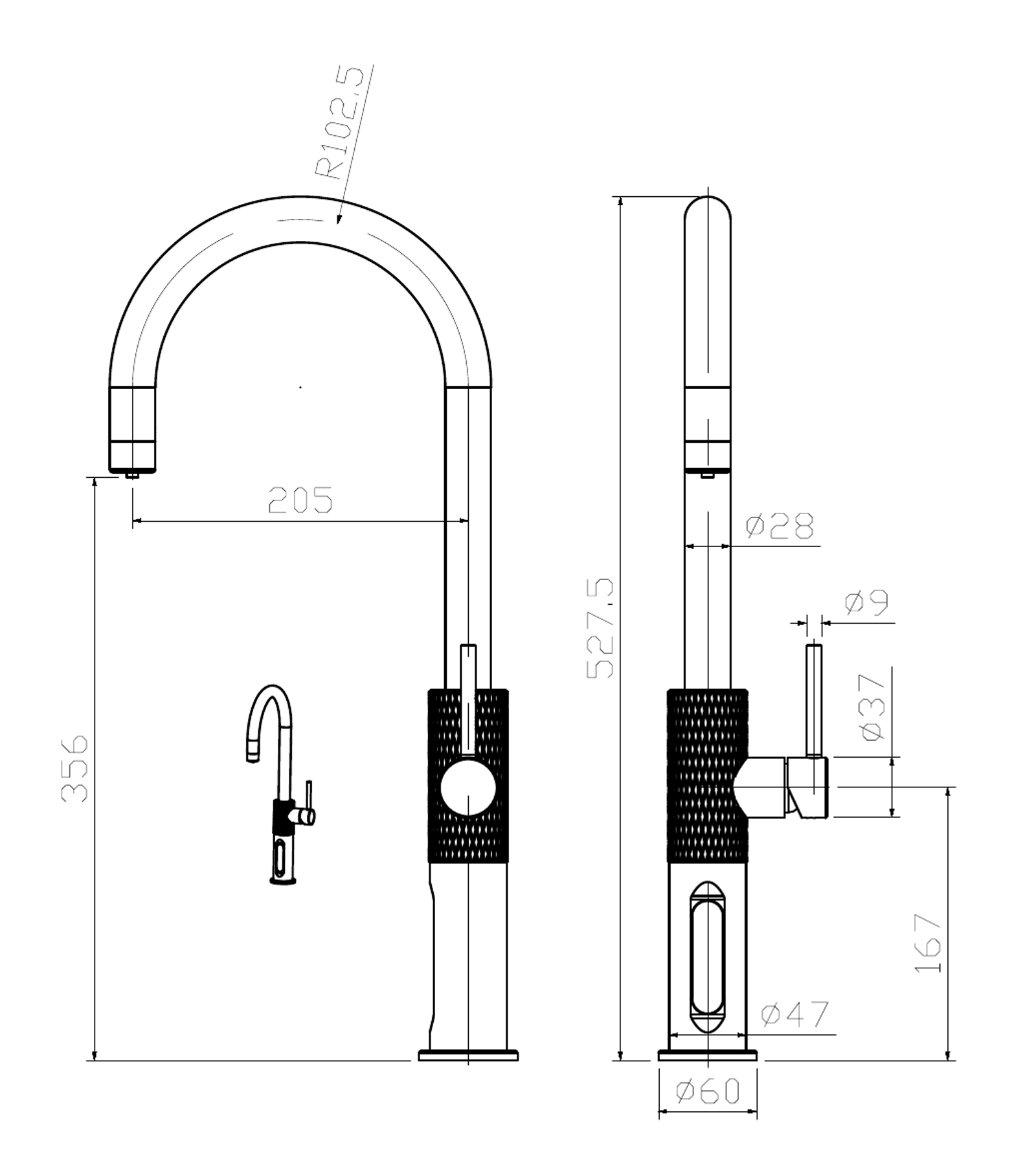 Magic 6-in-1 technical drawing
