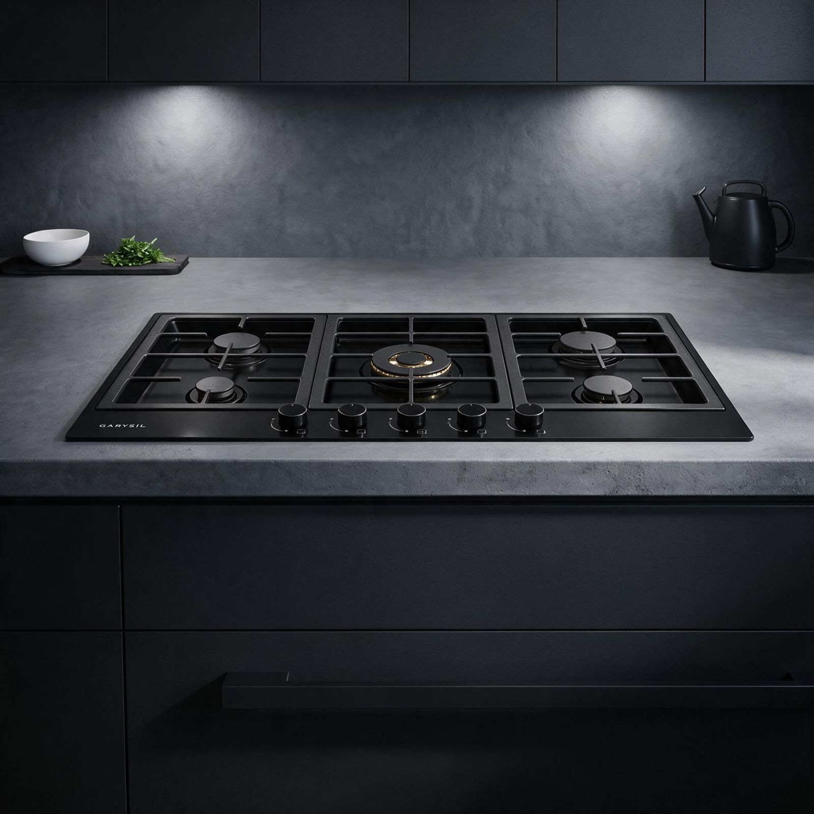 Matrix Black Gas Hob 90 cm
