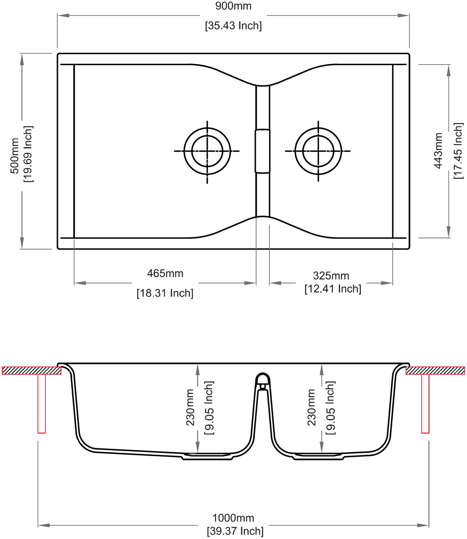 Largo 3620 technical drawing