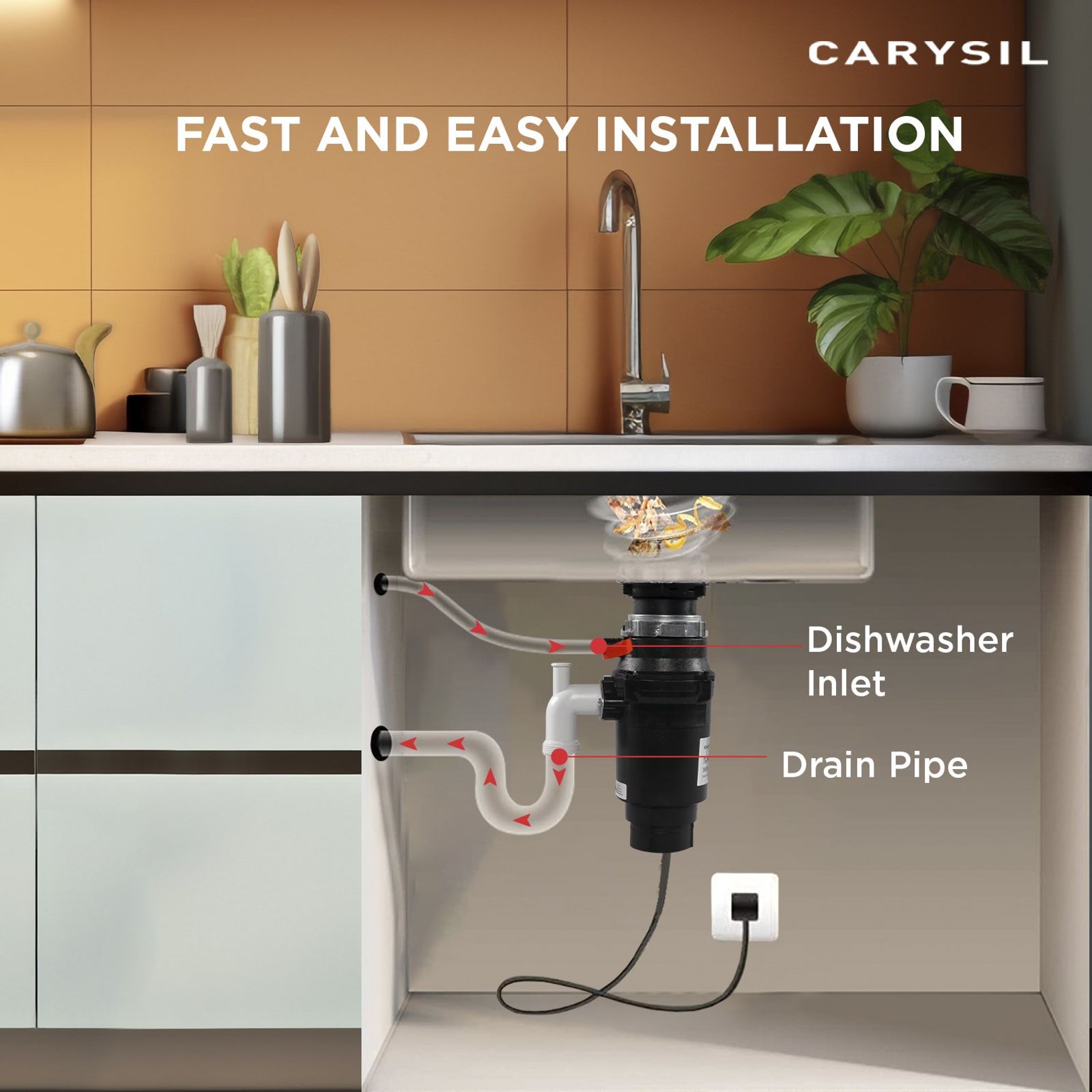 Food Waste Disposer 1-2 HP Heavy Duty