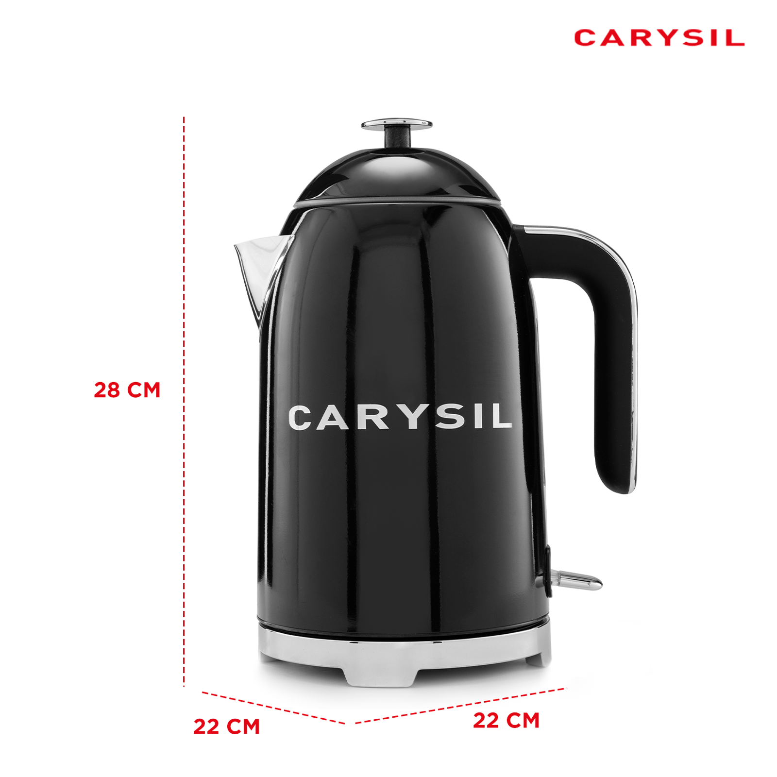Carysil Electric Kettle technical drawing