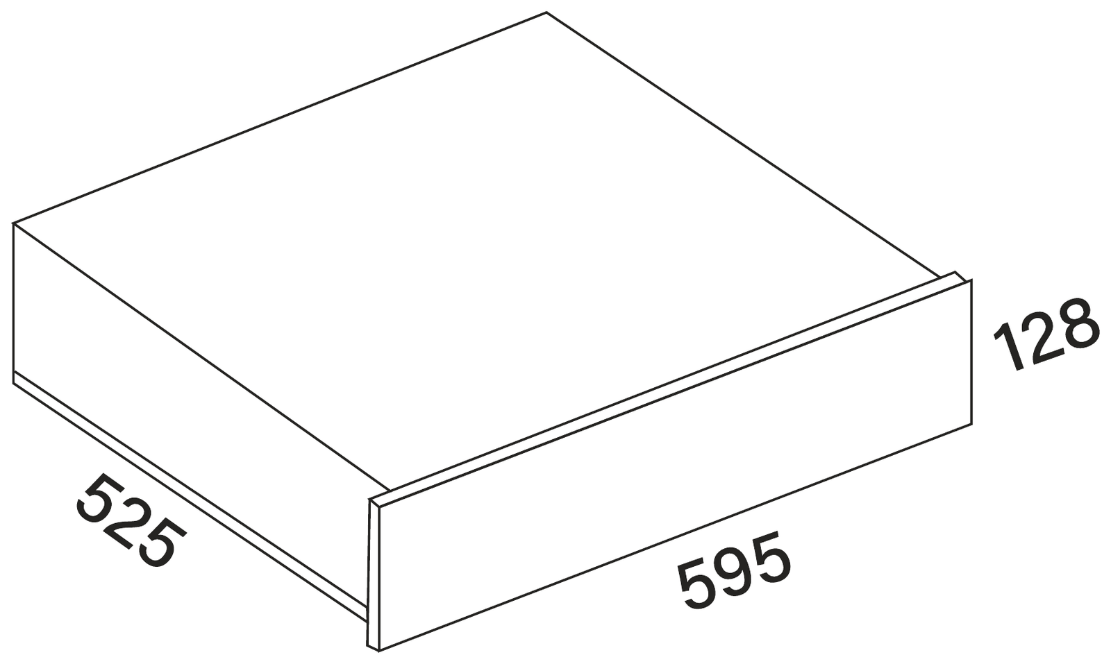 Warming Drawer technical drawing