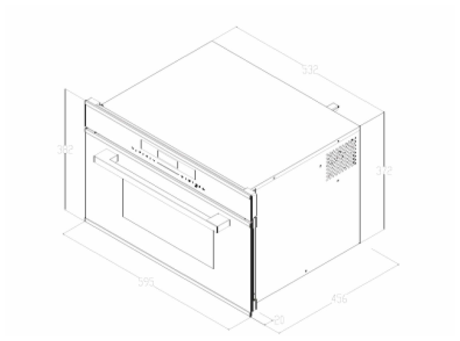 Linear 34 Microwave technical drawing