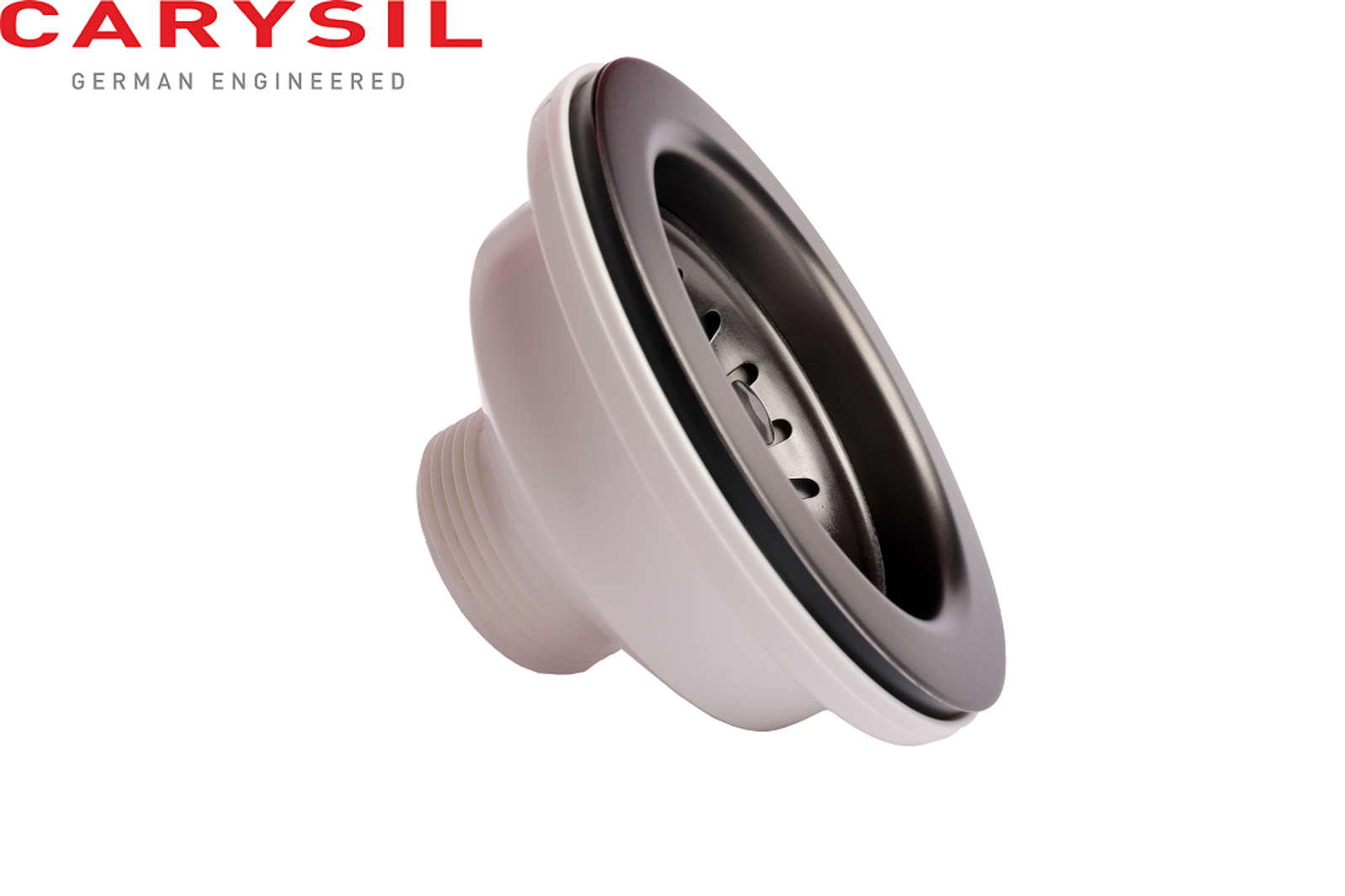 Carysil Round Waste Coupling for Kitchen Sink, Premium 304-grade Stainless Steel Coupling, Removable Waste Strainer for Kitchen Sink, Rust-Free, Corrosion-Resistant, Matt Black PVD Finish
