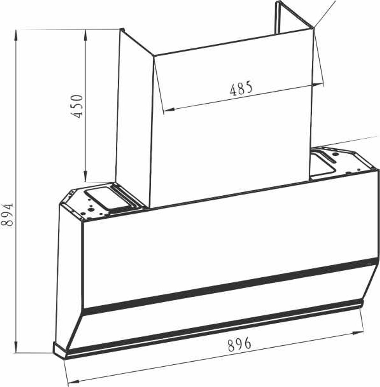 SPLIT 90 technical drawing