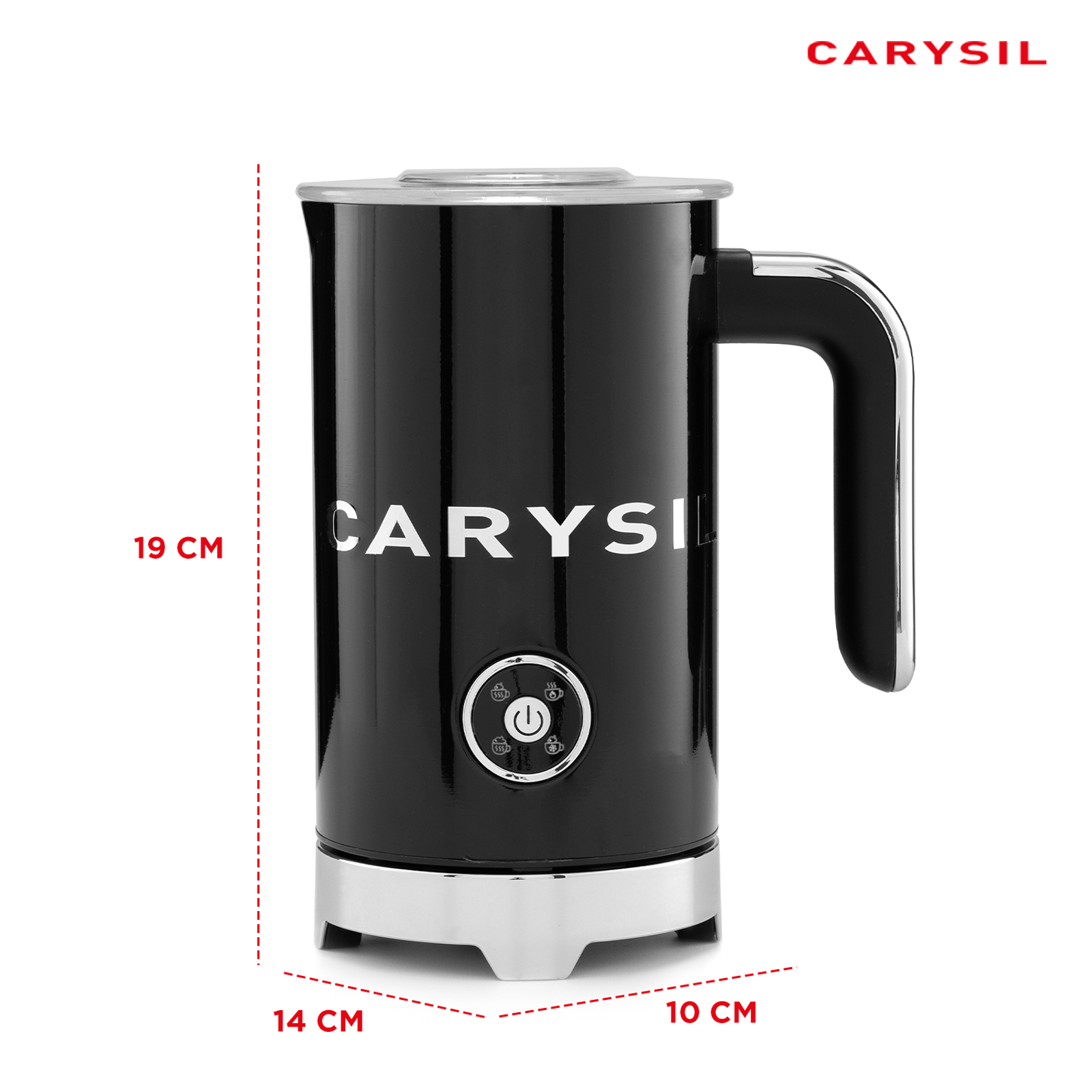 Carysil Milk Frother technical drawing