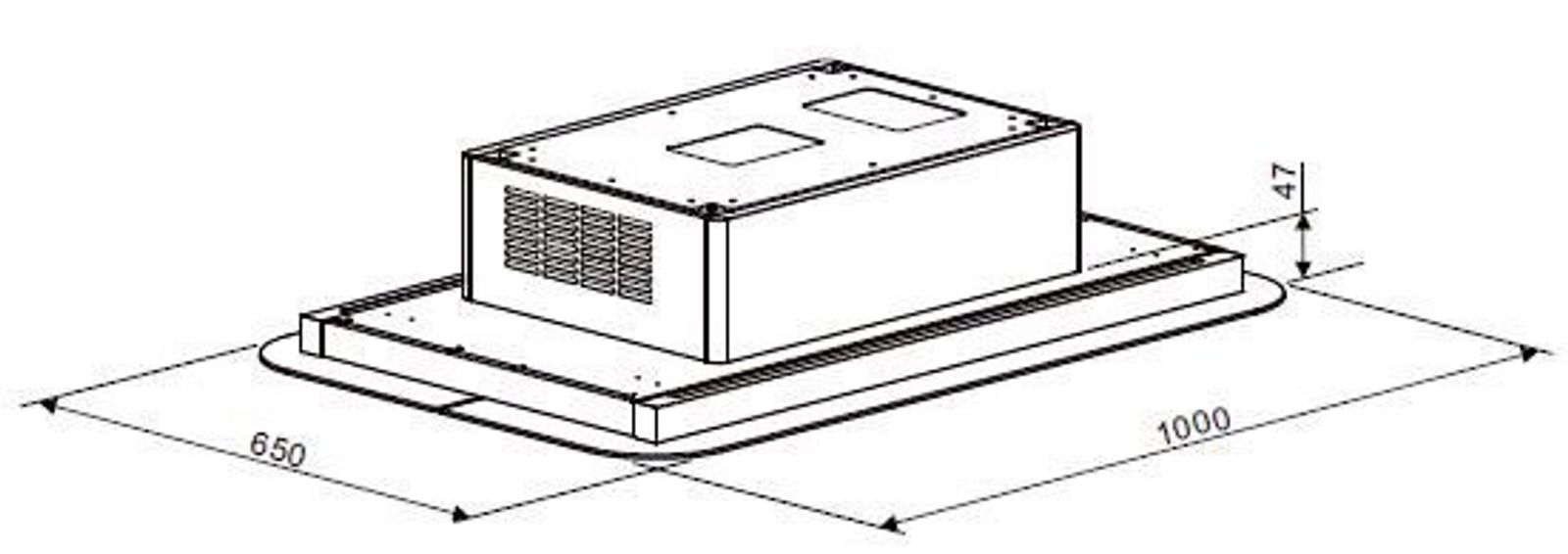 Arbor Ceiling Chimney technical drawing