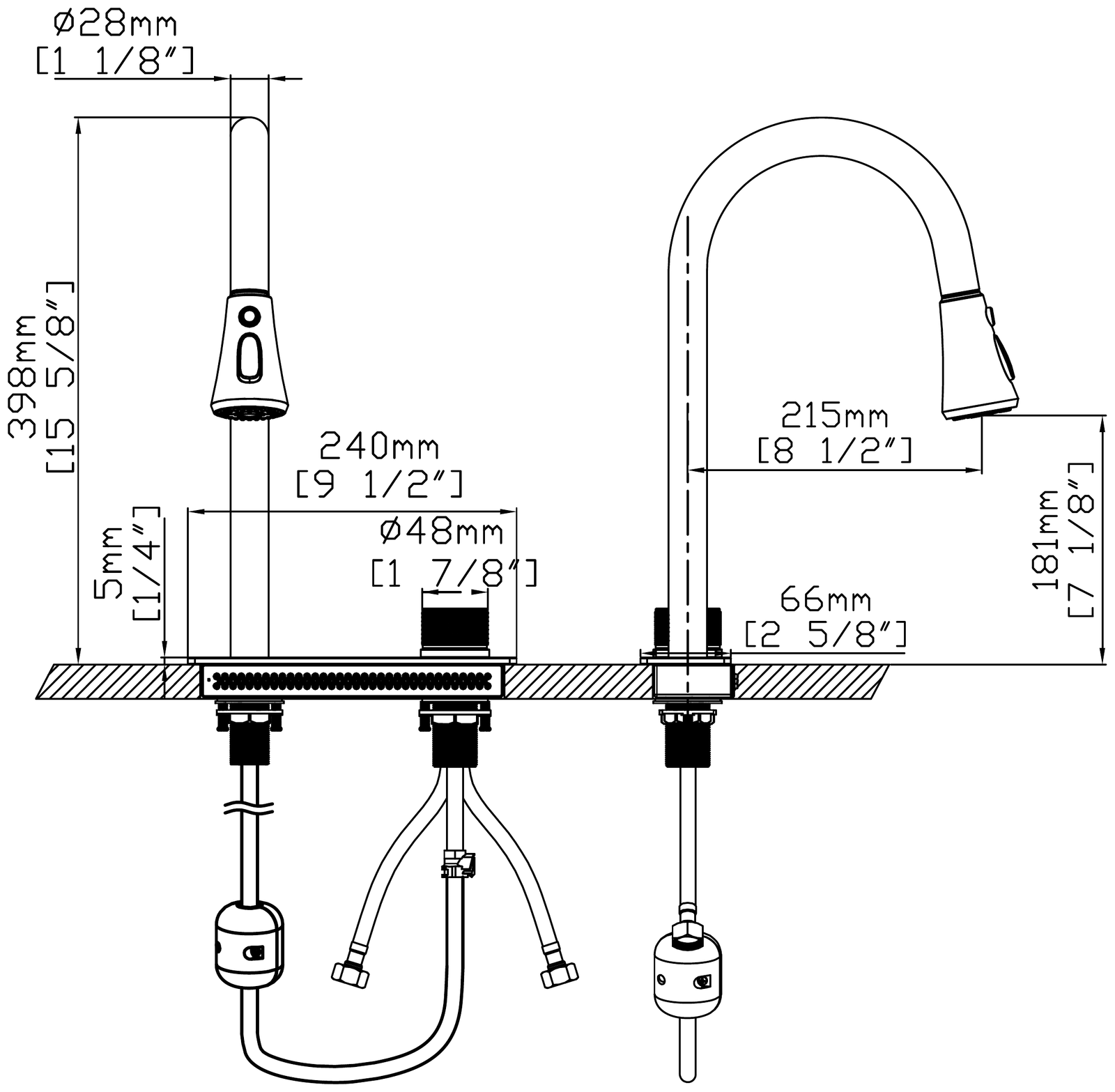 Waterfall technical drawing