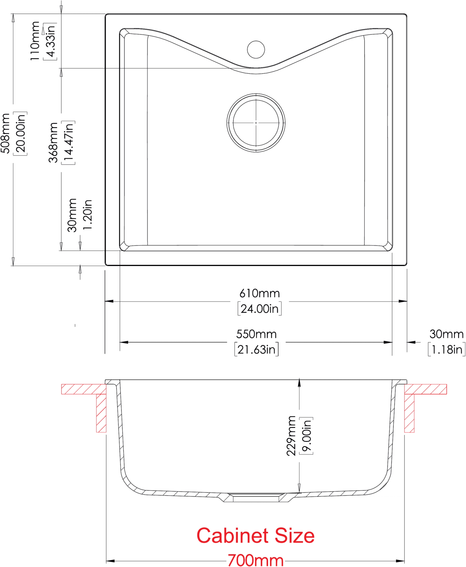 Largo 2420 technical drawing