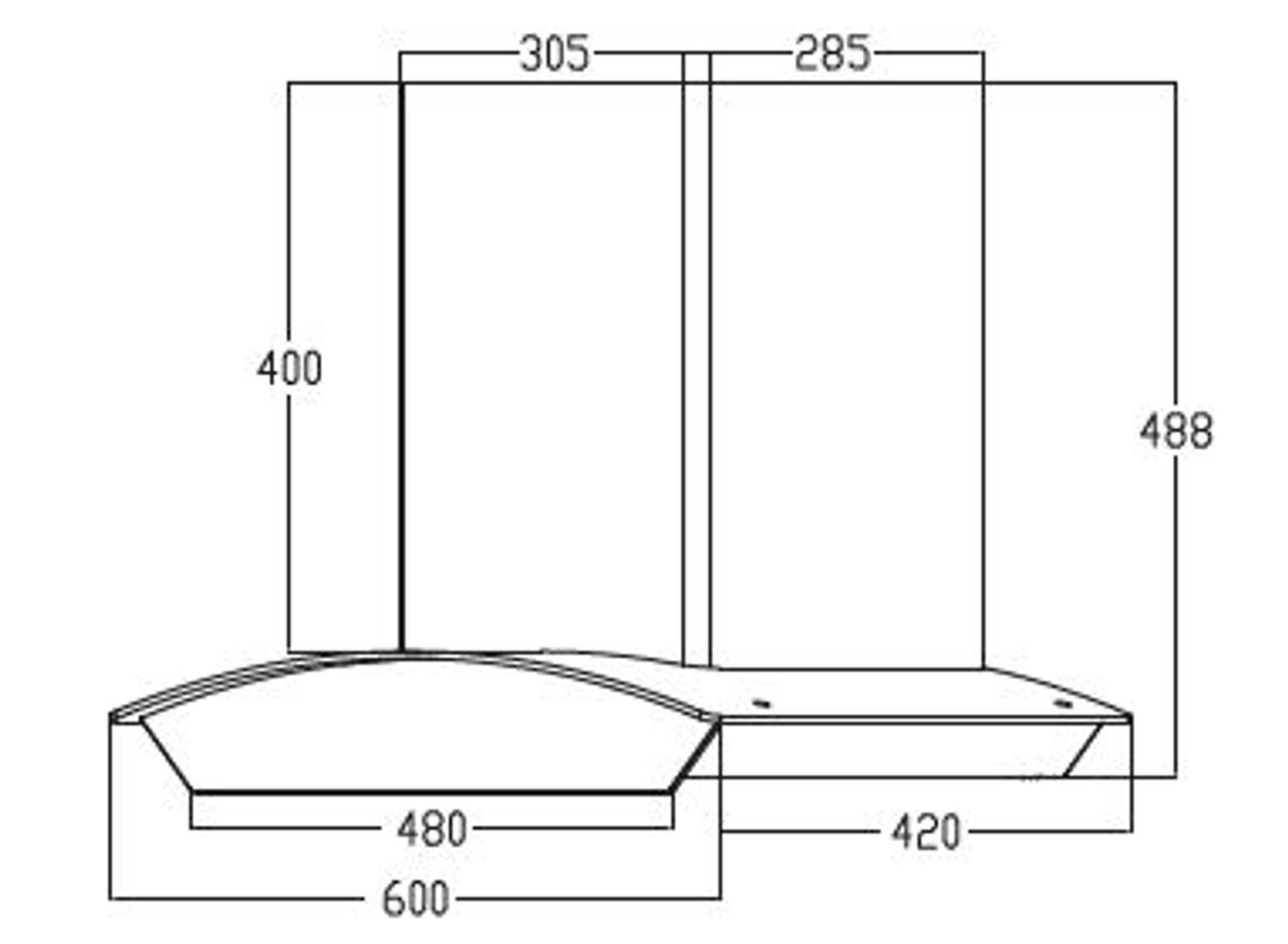 Dezire Plus Chimney technical drawing