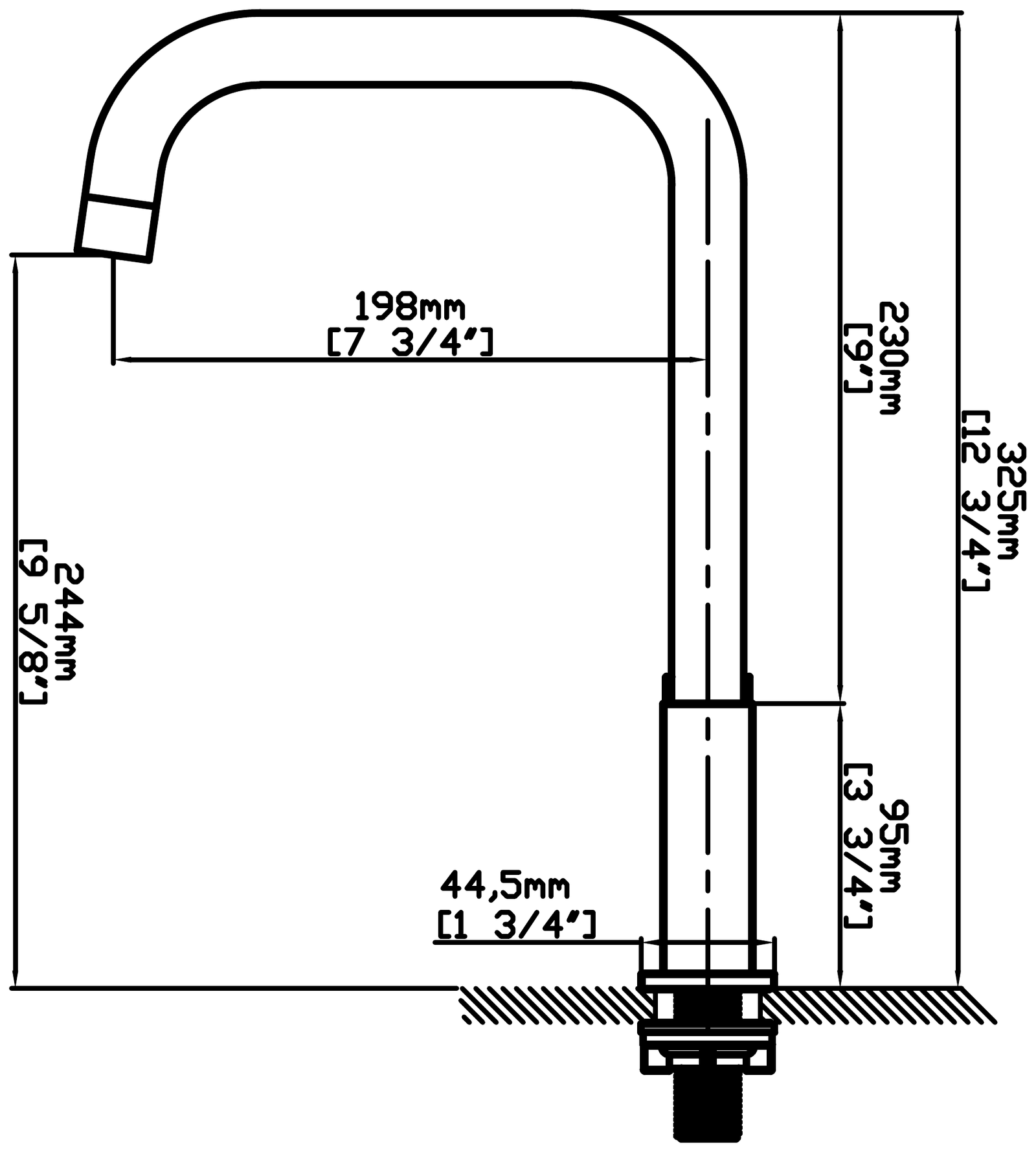 COLDTAP – CT – 01 technical drawing