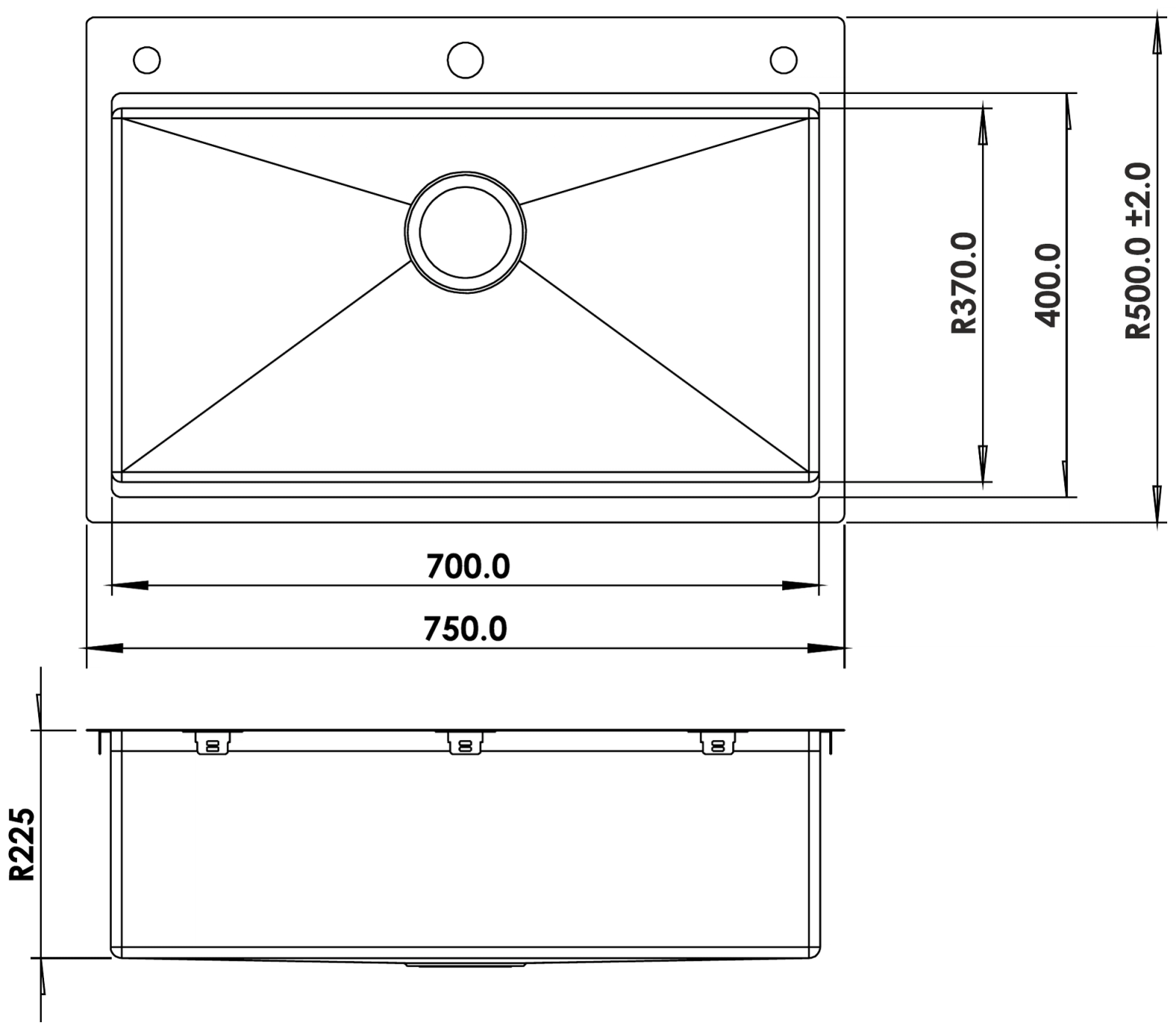 FK technical drawing