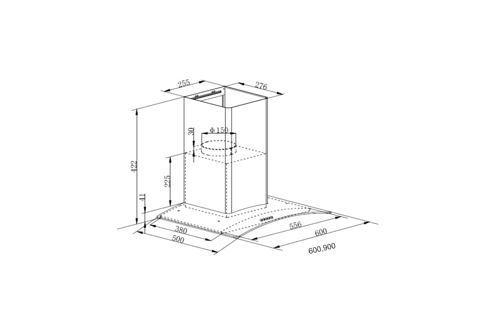 Rome Chimney technical drawing