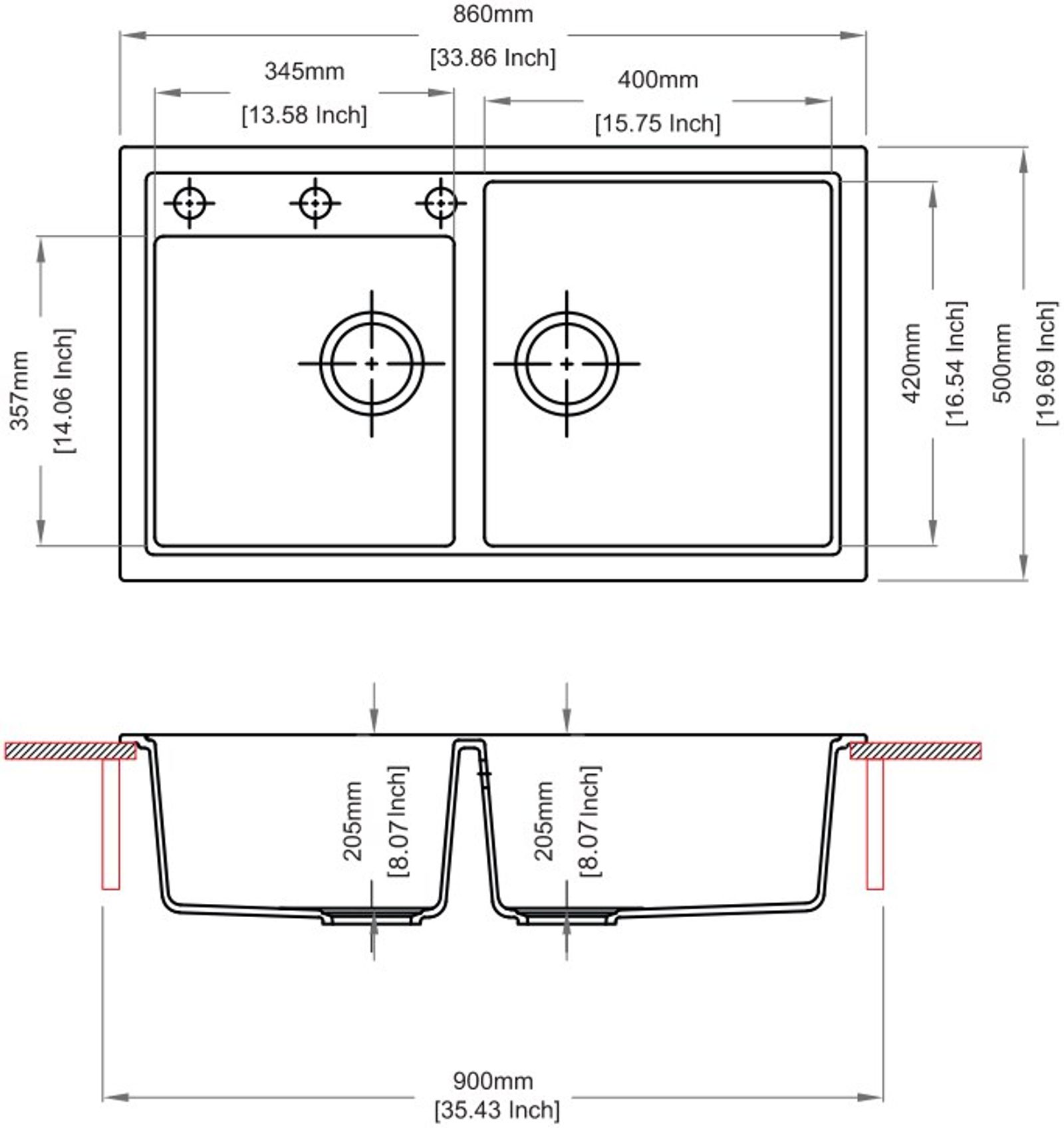 Carysil N200 Vivaldi Double Bowl Kitchen Sink