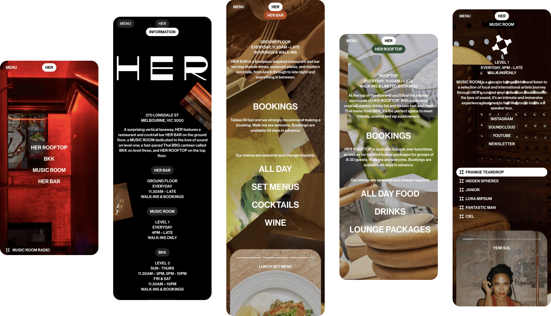 Her Melbourne — Mobile Screens