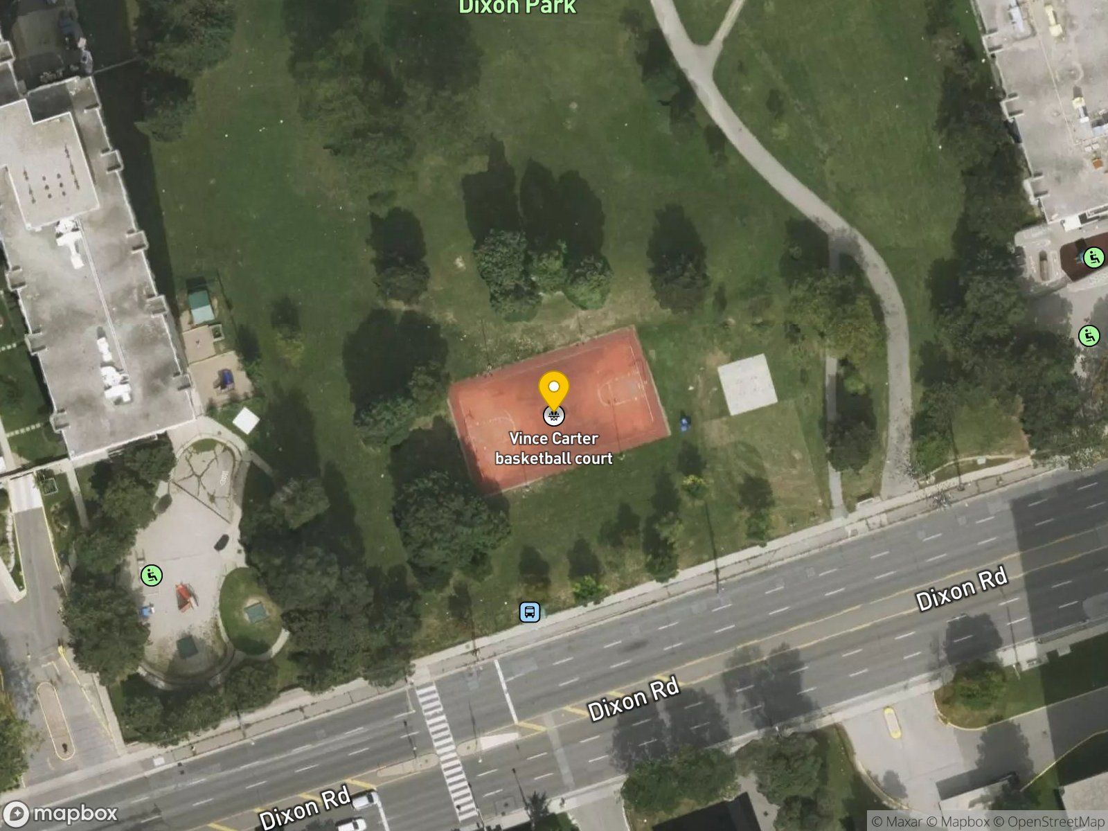 Dixon Park basketball court satellite view